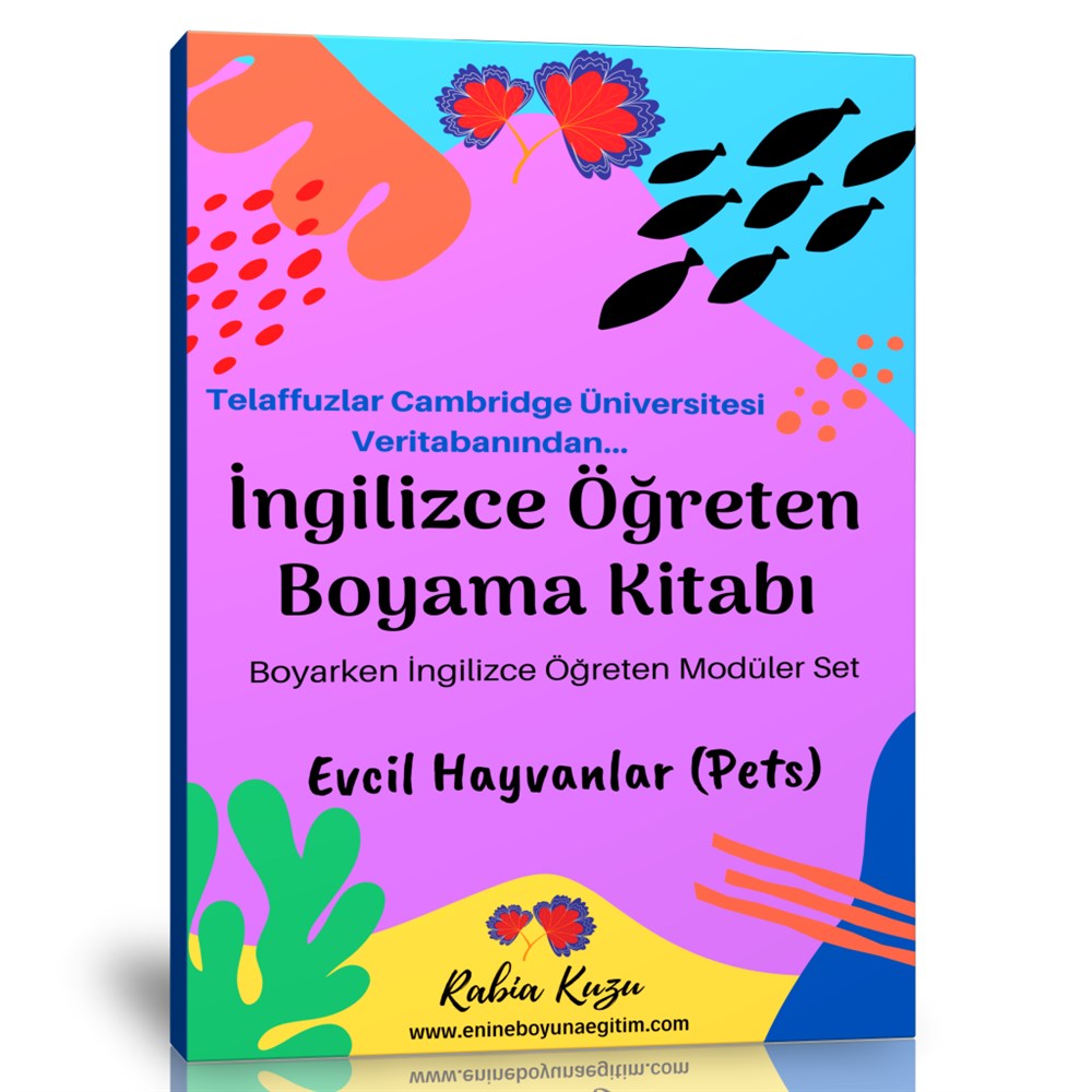 İngilizce Öğreten Boyama Kitabı (Evcil Hayvanlar)