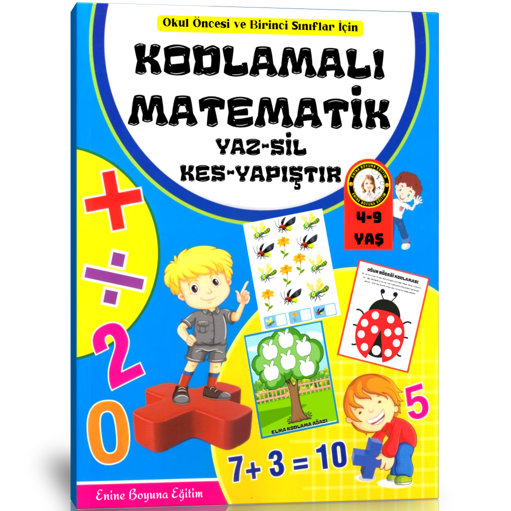 Kodlamalı Matematik YAZ-SİL-KES-YAPIŞTIR Seti (Okul Öncesi ve Birinci Sınıflar İçin)