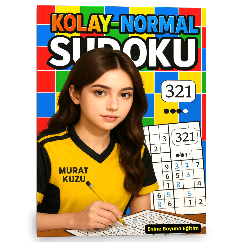 Kolay-Normal Sudoku Spiralli Kitap (320 Sudoku Cevaplarıyla )