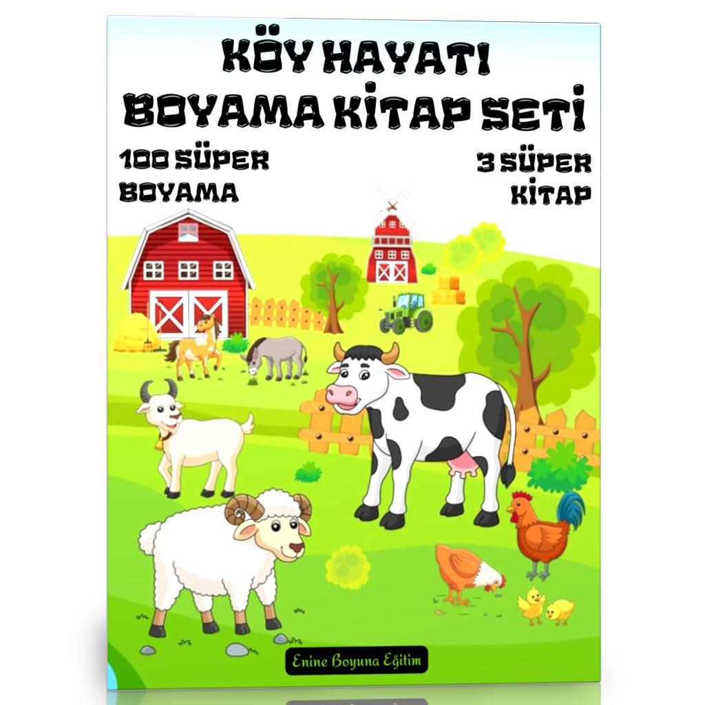 Köy Hayatı Boyama Kitap Seti (3 Süper Kitap)