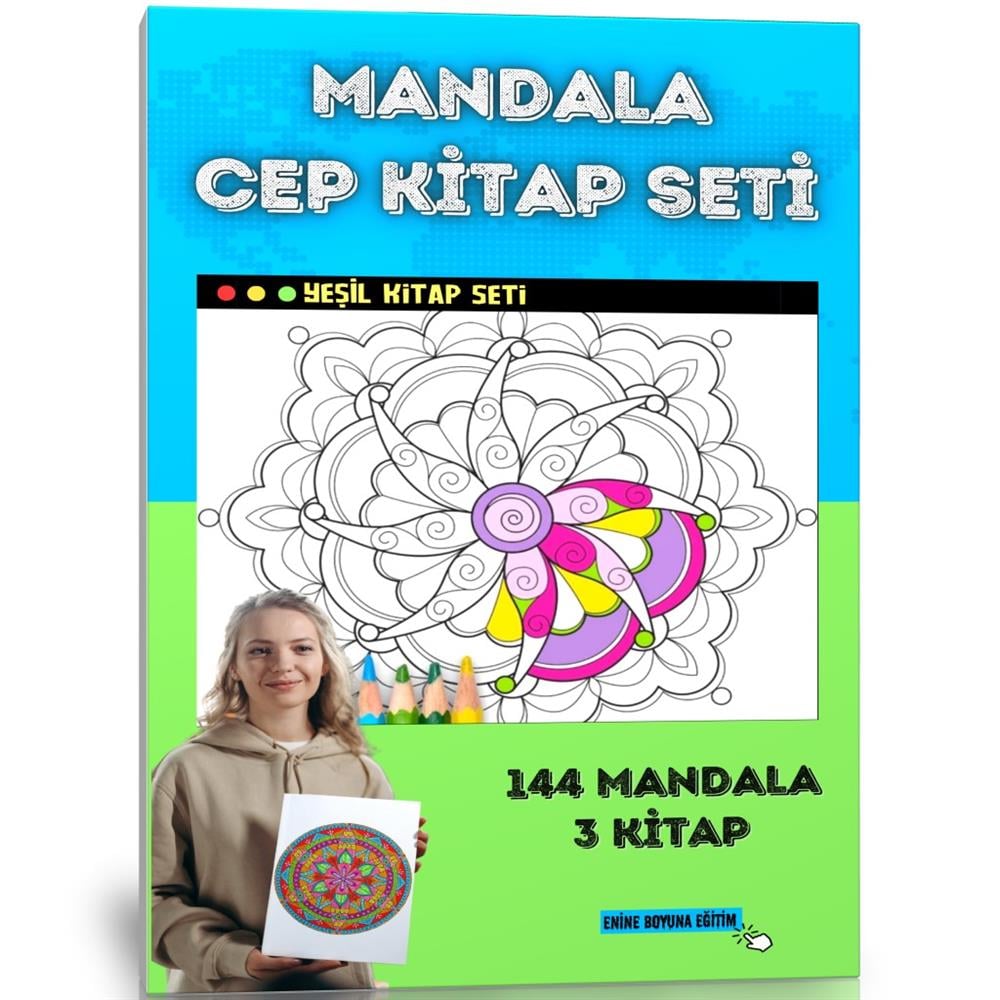 Mandala Cep Kitap Seti (Yeşil Serisi)