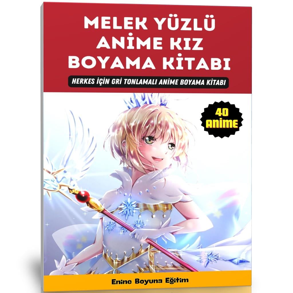 Melek Yüzlü ANİME Boyama Kitabı (50 Boyama Sayfası)