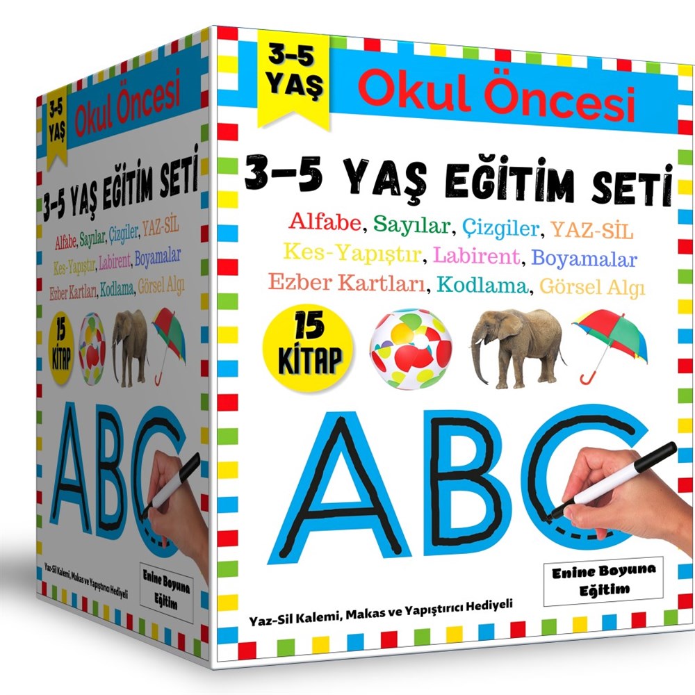 Okul Öncesi 3-5 Yaş Eğitim Seti (15 Kitap + 2 Etkinlik Seti)