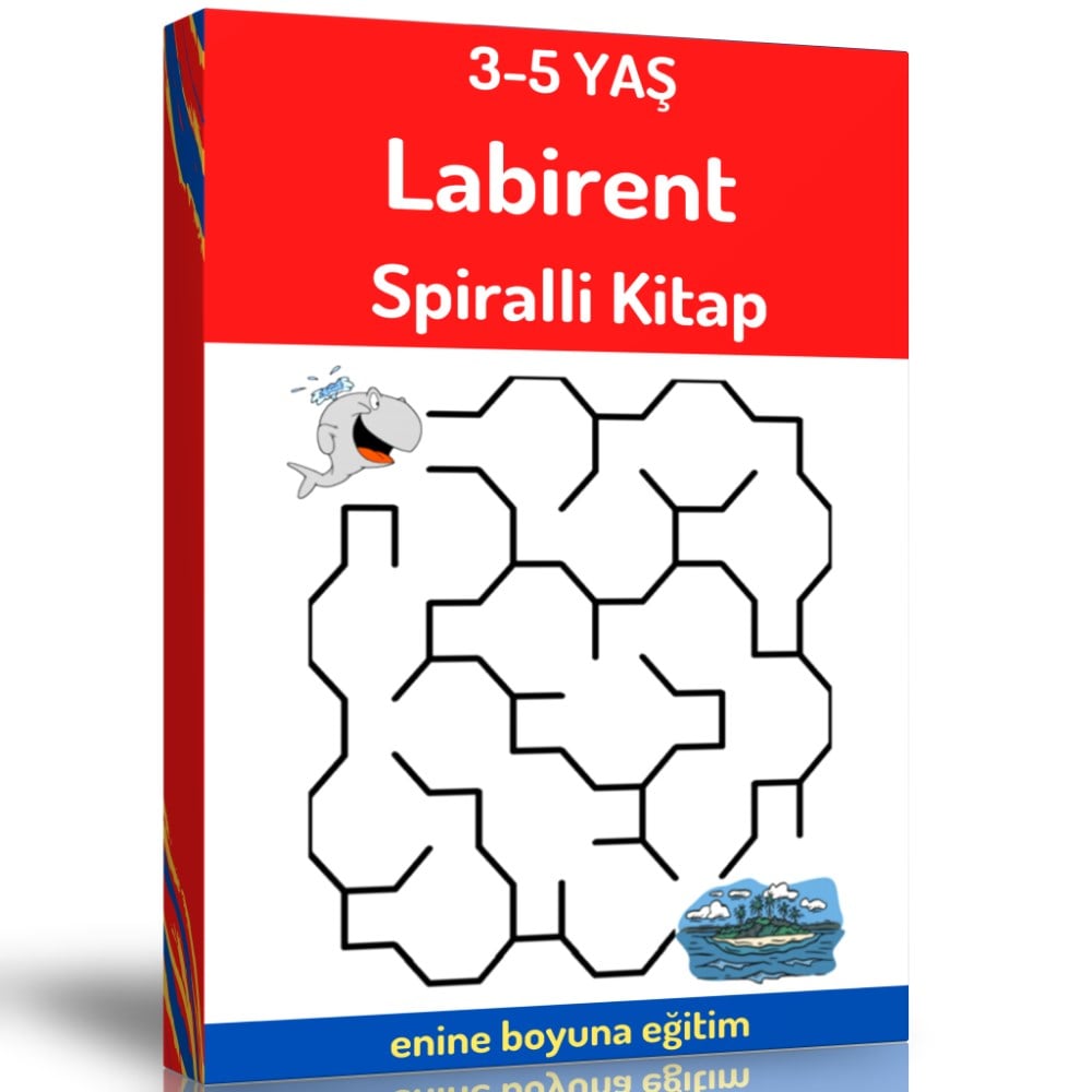 Okul Öncesi 3-5 YAŞ Labirent Bulmaca Kitabı (Spiralli)
