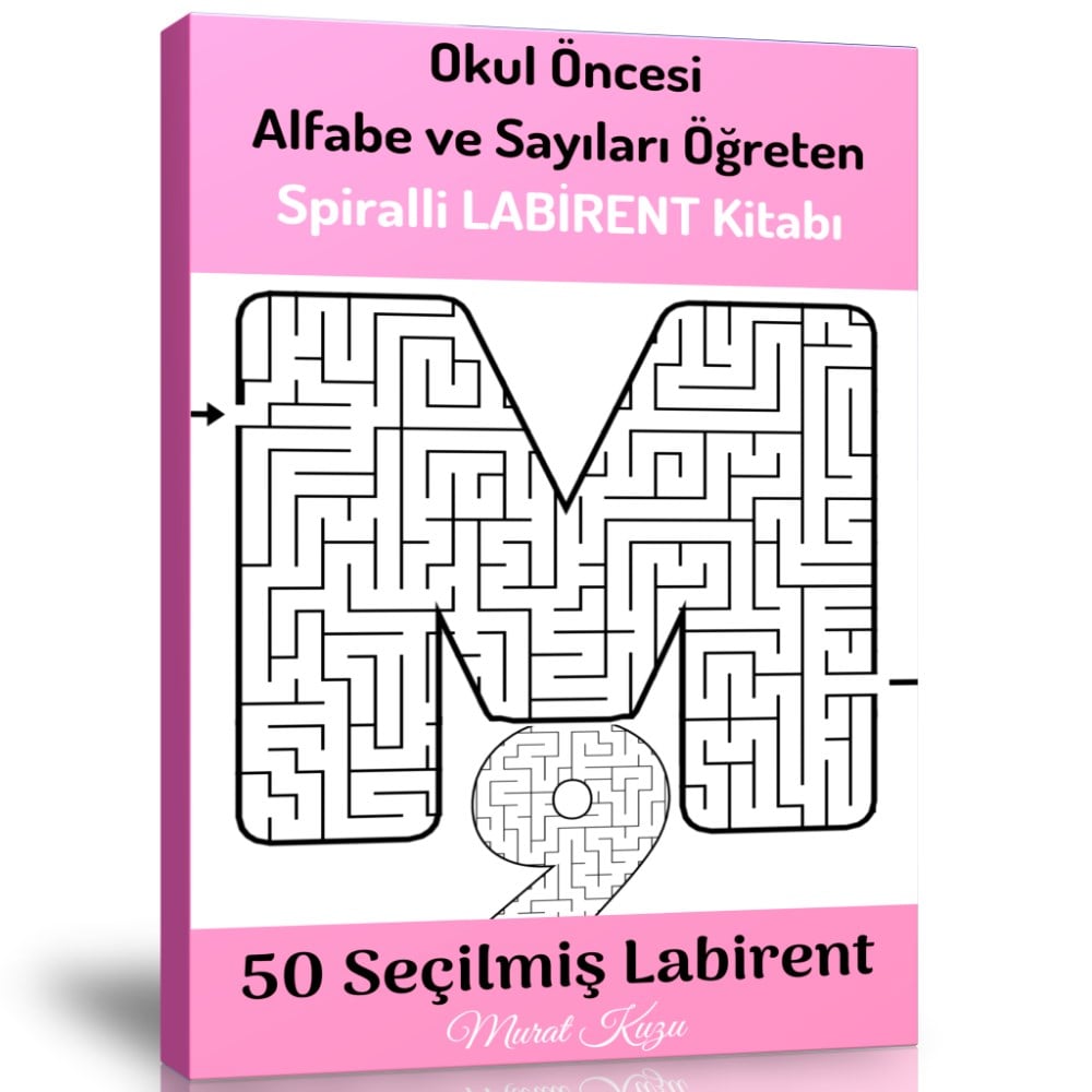 Okul Öncesi Alfabe ve Sayıları Öğreten Labirent Kitabı