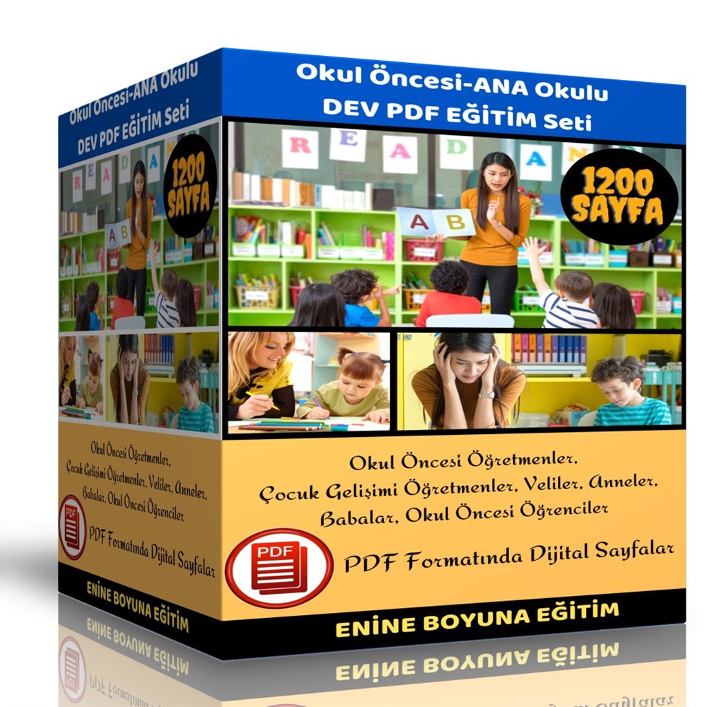 Okul Öncesi – Anaokulu DEV PDF Eğitim Seti (1200 Sayfa)