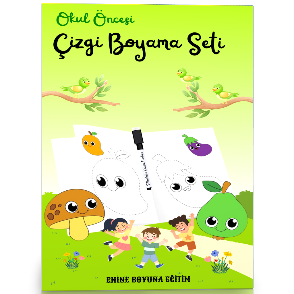 Okul Öncesi Çizgi Boyama Seti (2 Kitap)