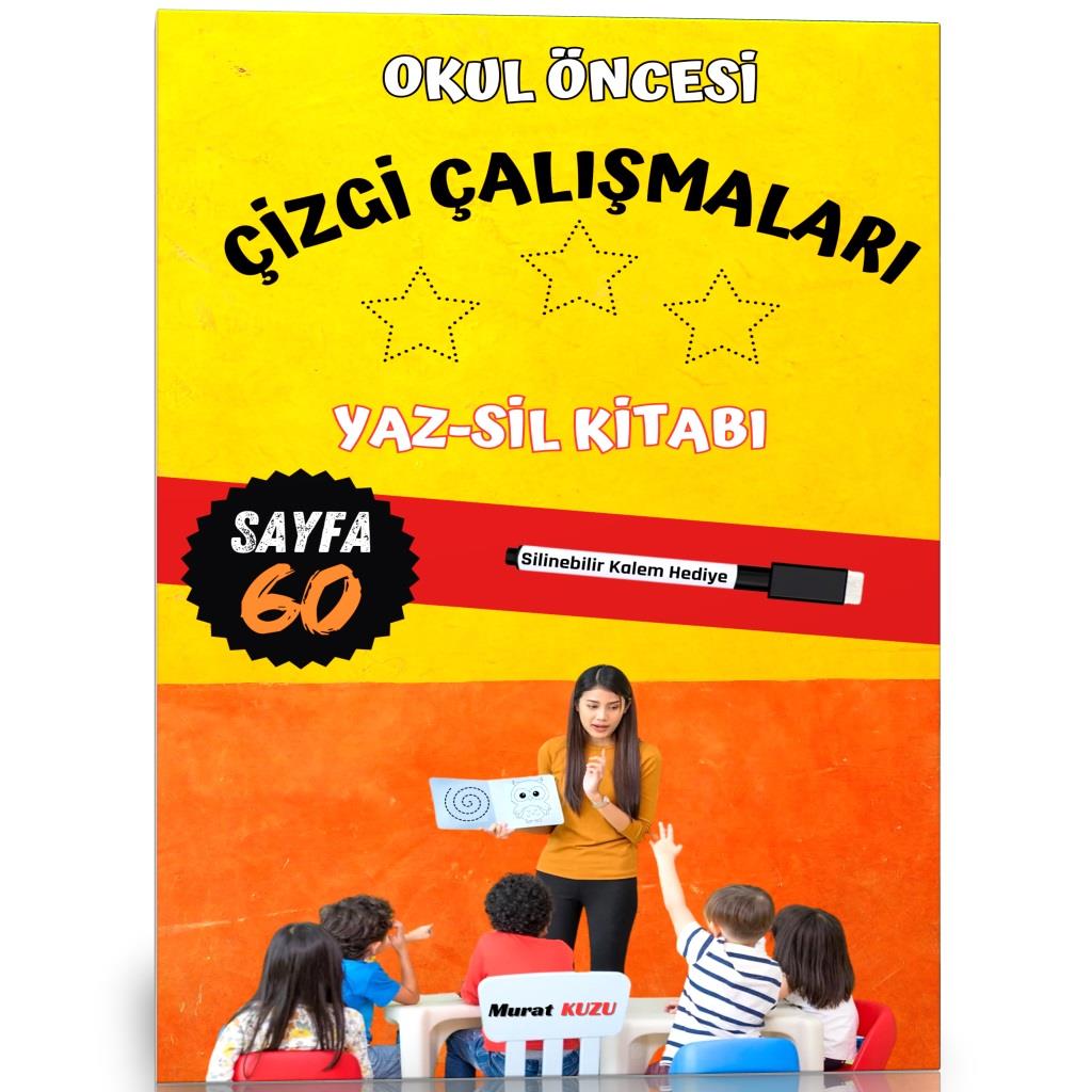 Okul Öncesi Çizgi Çalışmaları YAZ-SİL Kitabı