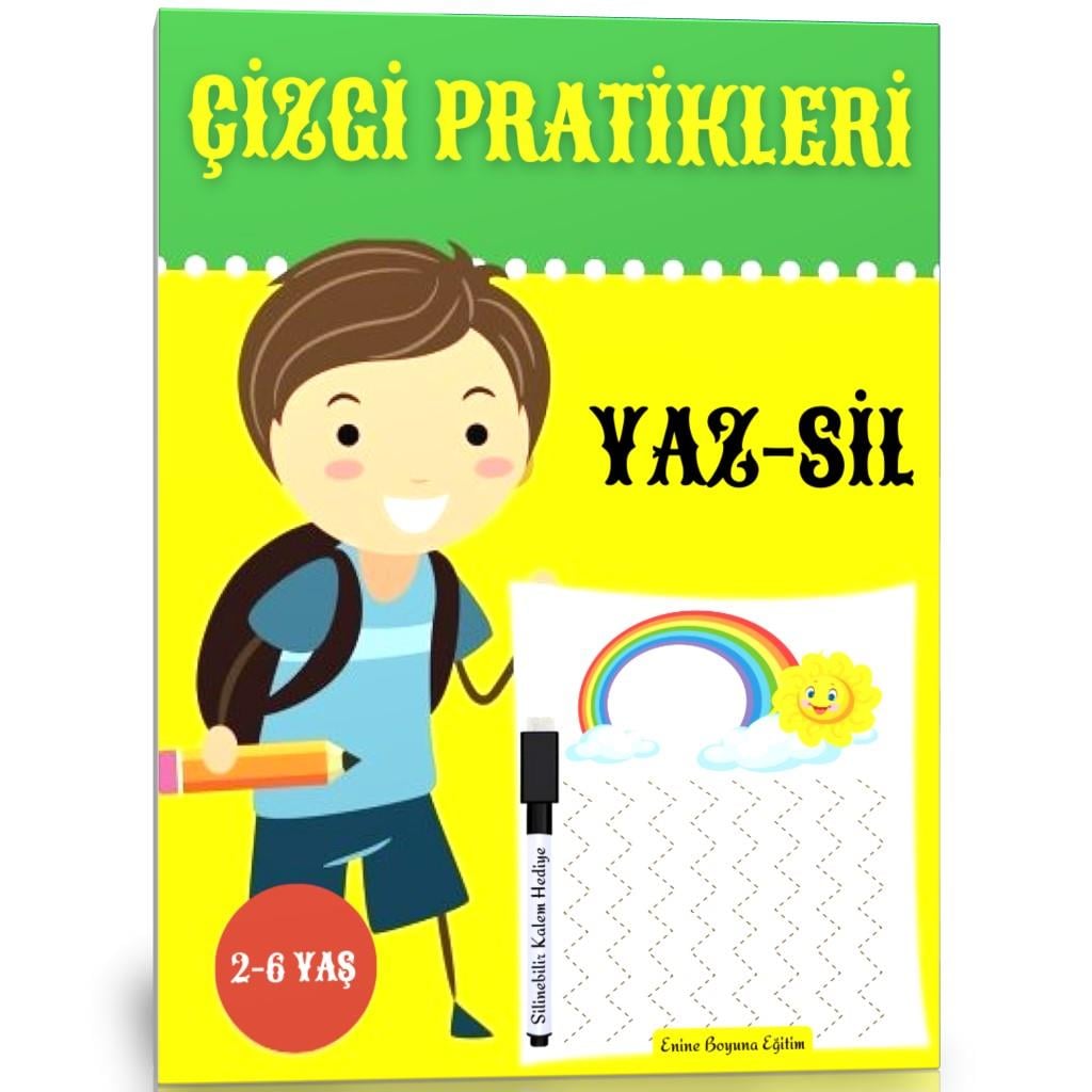 Okul Öncesi Çizgi Pratikleri YAZ-SİL Kitabı 