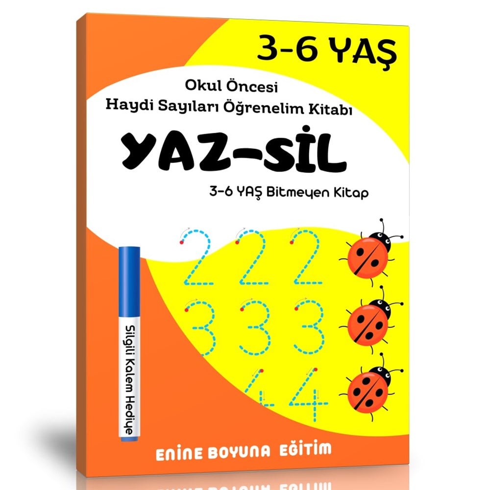 Okul Öncesi Haydi Sayıları Öğrenelim Yaz-Sil Kitabı
