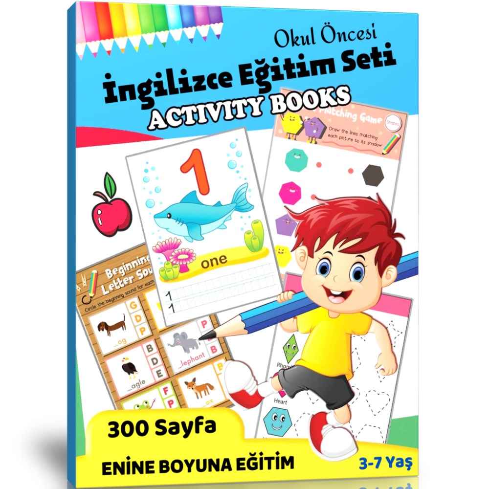 Okul Öncesi İngilizce Eğitim Seti (Aktivite Kitabı)