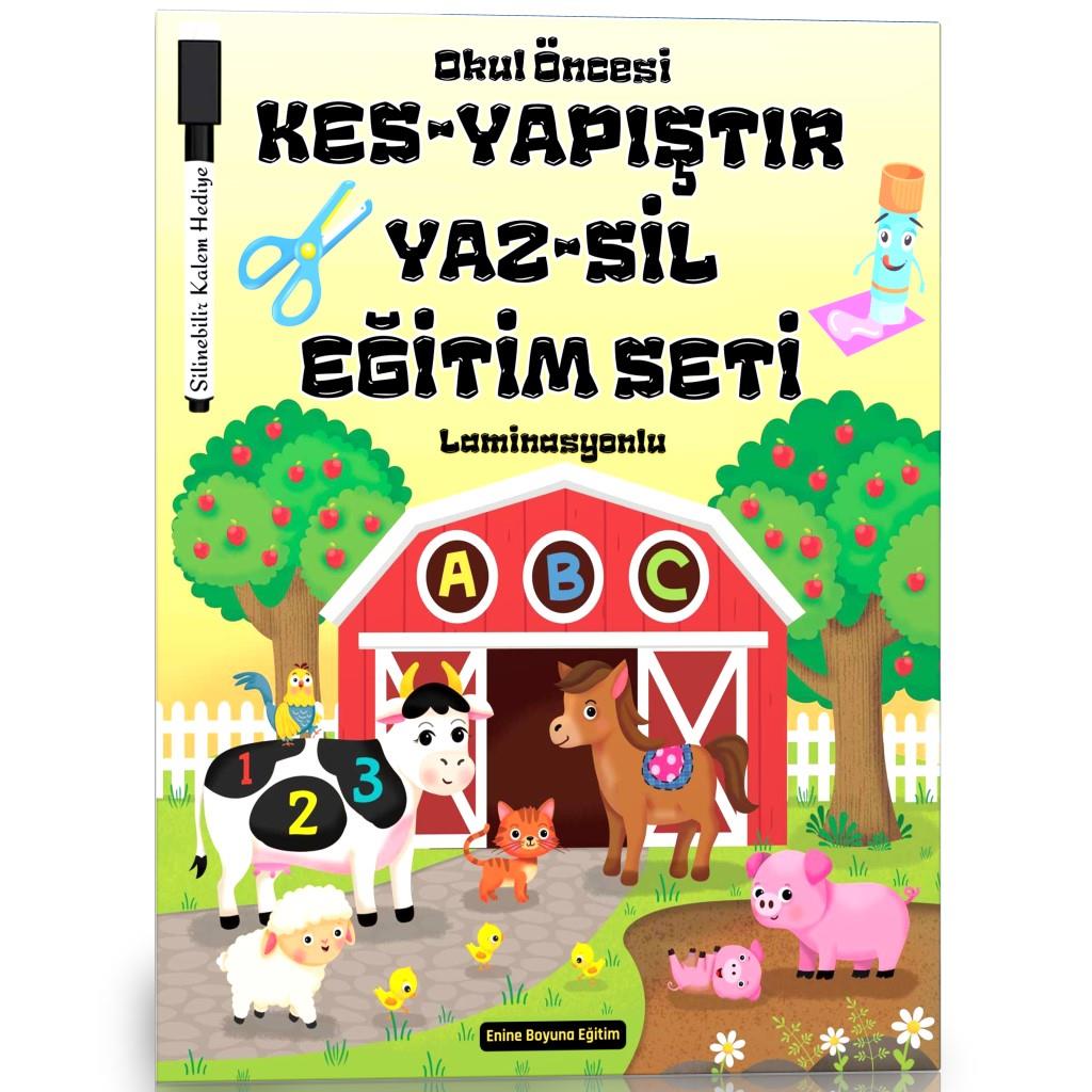 Okul Öncesi KES-YAPIŞTIR-YAZ-SİL Eğitim Seti (Laminasyonlu)