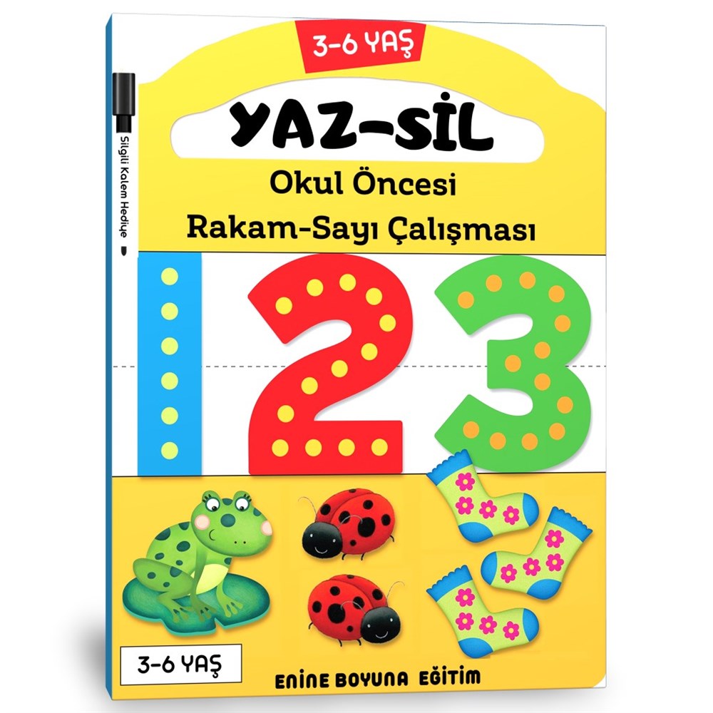 Okul Öncesi Rakam Sayı Çalışması Yaz-Sil Kitabı