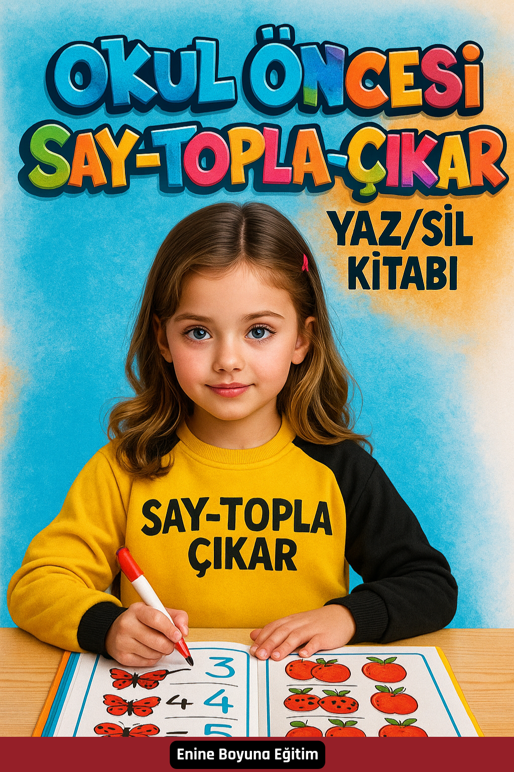 Okul Öncesi Say–Topla–Çıkar YAZ–SİL Kitabı