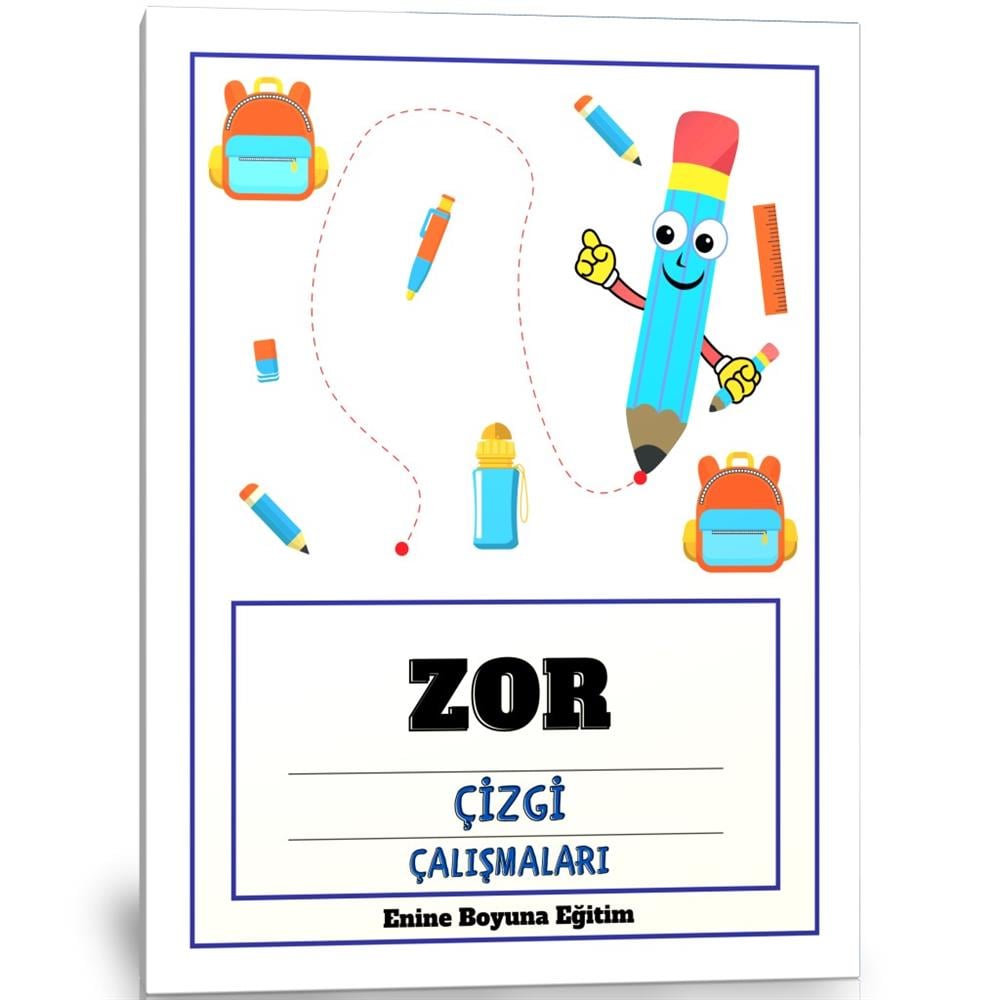 Okul Öncesi Zor Çizgi Çalışmaları YAZ SİL Kitabı