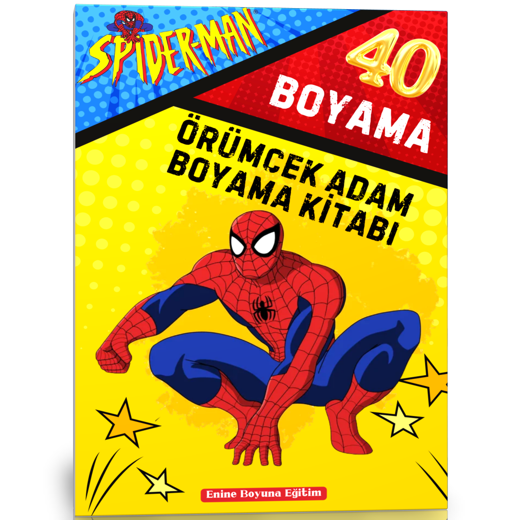 Örümcek ADAM Boyama Kitabı (40 Spiderman Boyama)