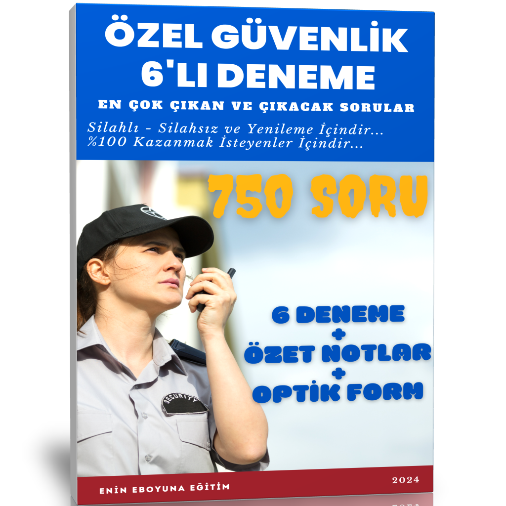 Özel Güvenlik Deneme Seti (6'lı Deneme +Özet Ders Notları)