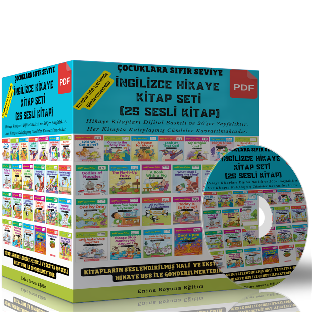 PDF İngilizce Hikaye Kitap Seti (25 Siyah Beyaz - Sesli Kitap)