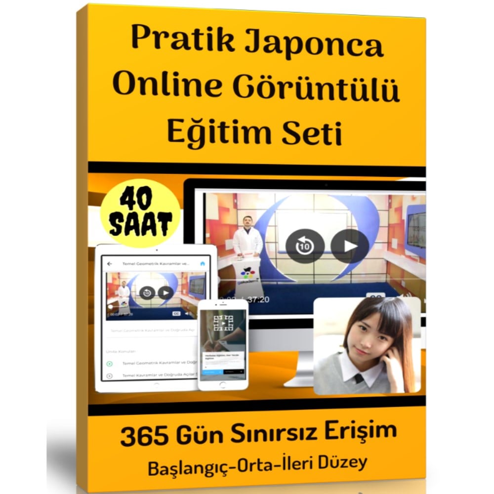 Pratik Japonca Online Görüntülü Eğitim Seti (Başlangıç-Orta-İleri Düzey)