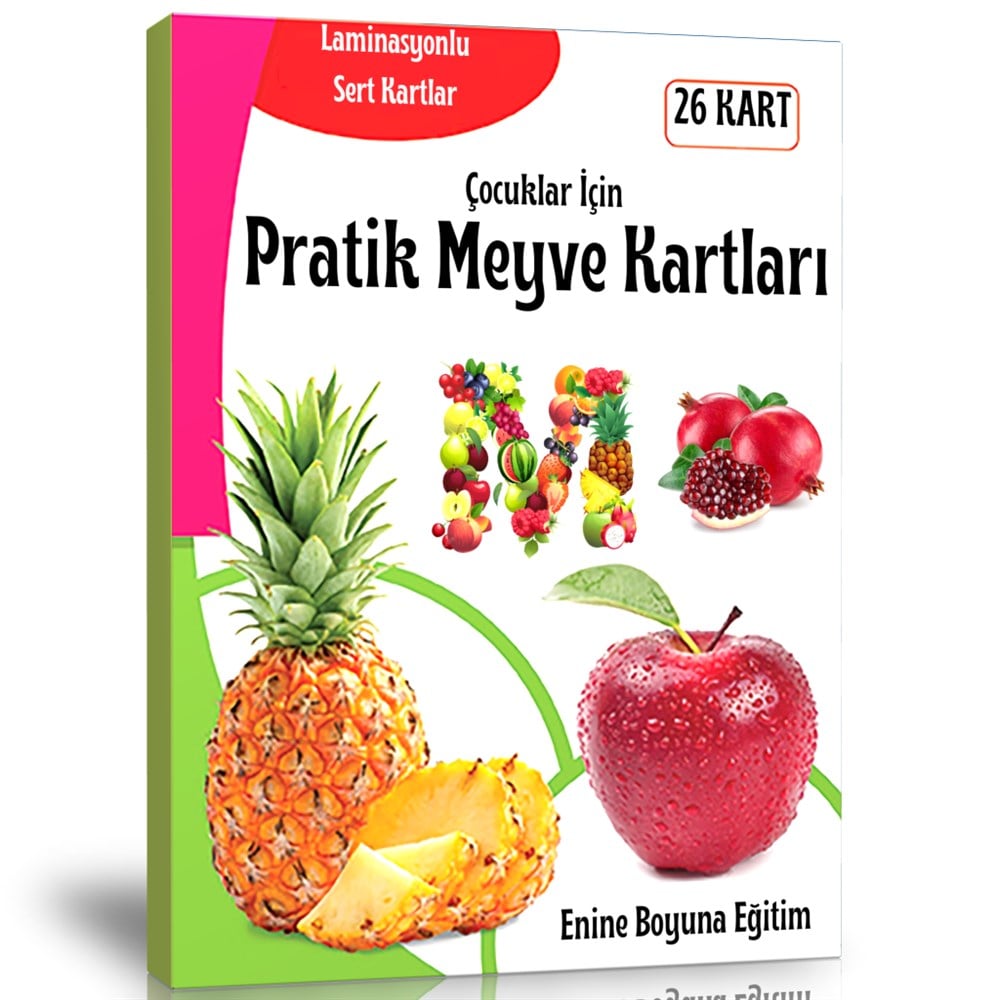 Pratik Meyve Kartları (Laminasyonlu SERT Kartlar)