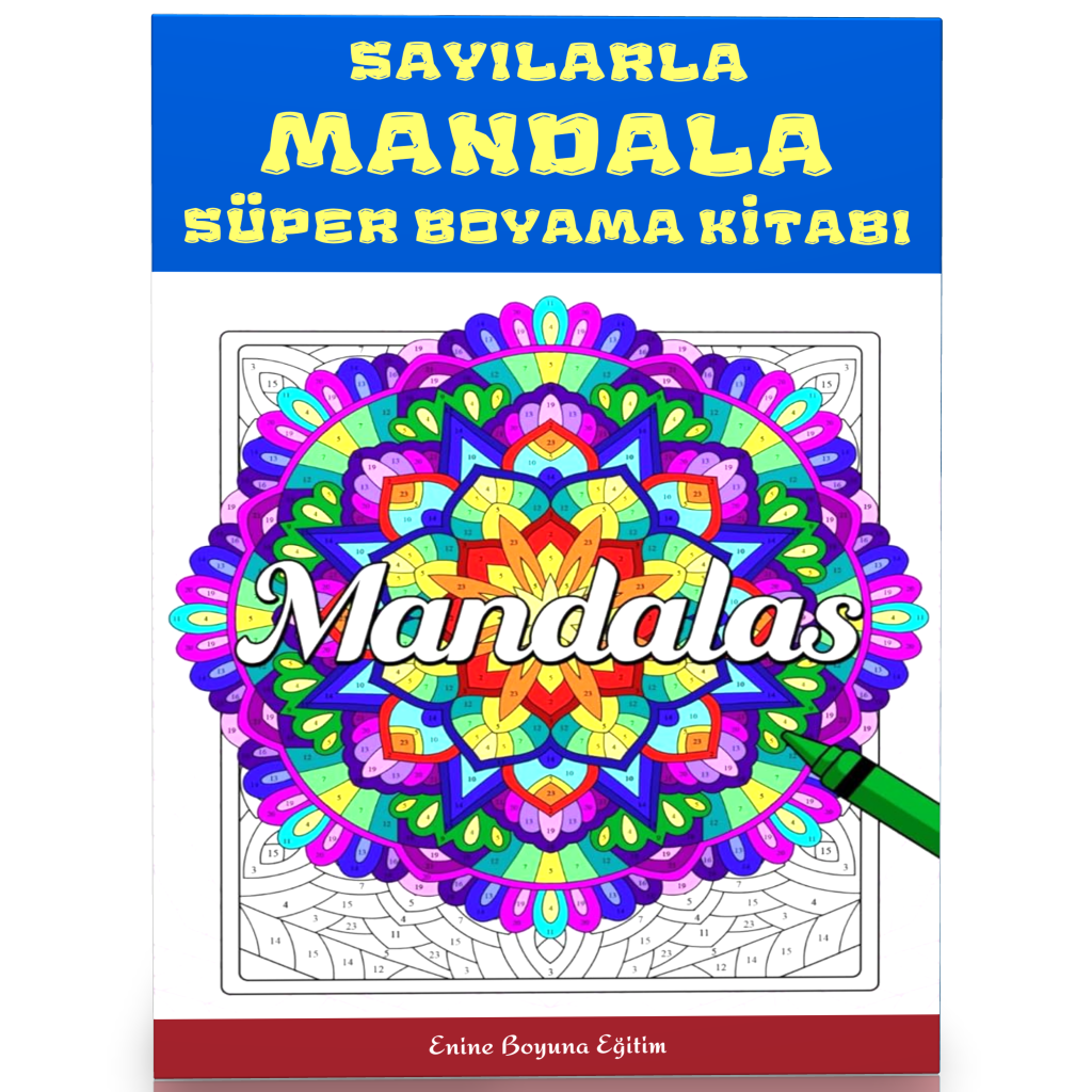 Sayılarla MANDALA Süper Boyama Kitabı (100 TAM Sayfa Boyama)