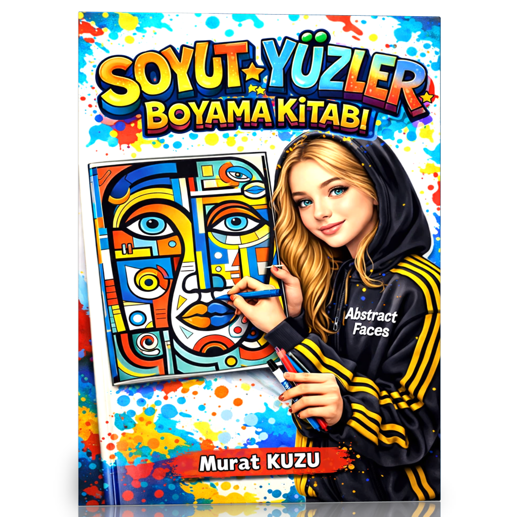 Soyut Yüzler Boyama Kitabı – Abstract Faces (50 Özgün Boyama)