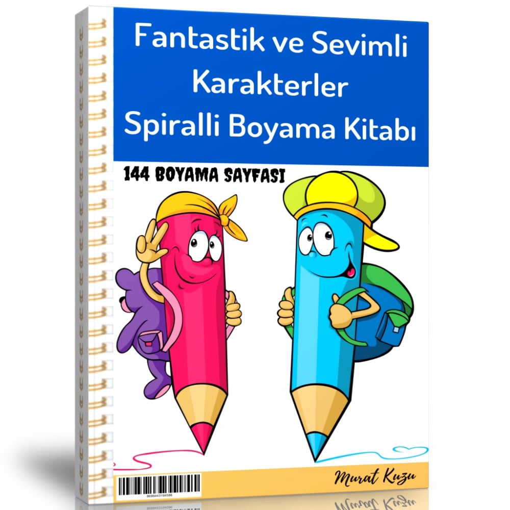 Spiralli Fantastik ve Sevimli Karakterler Boyama Kitabı