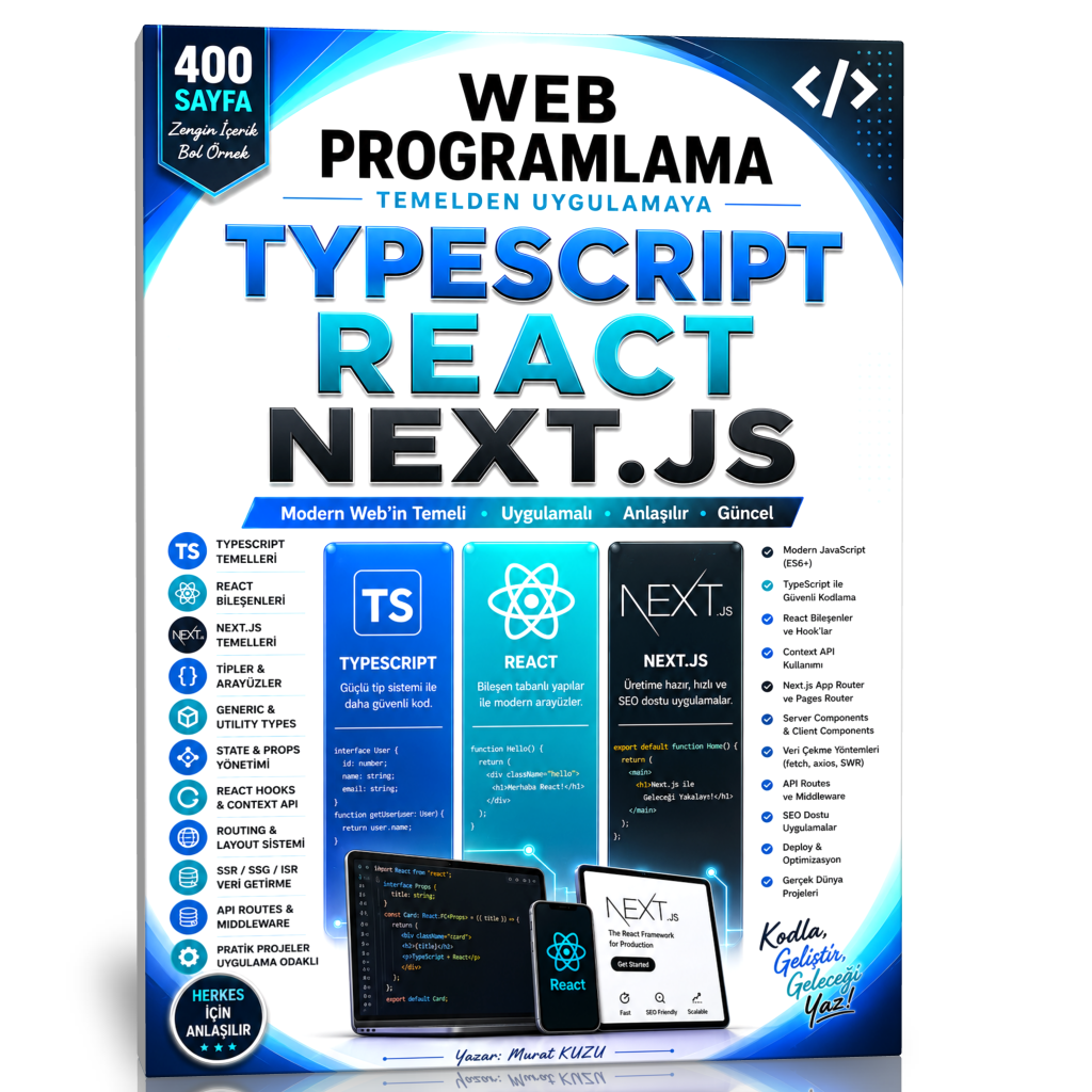 TypeScript -  React -  Next.js ile Modern Web Geliştirme Rehberi