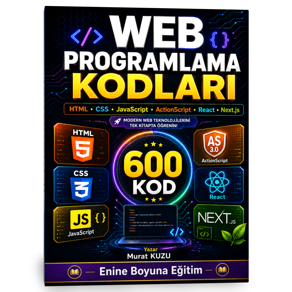Web Programlama Kodları – 600 Hazır Kod ile Zamandan Kazanın!