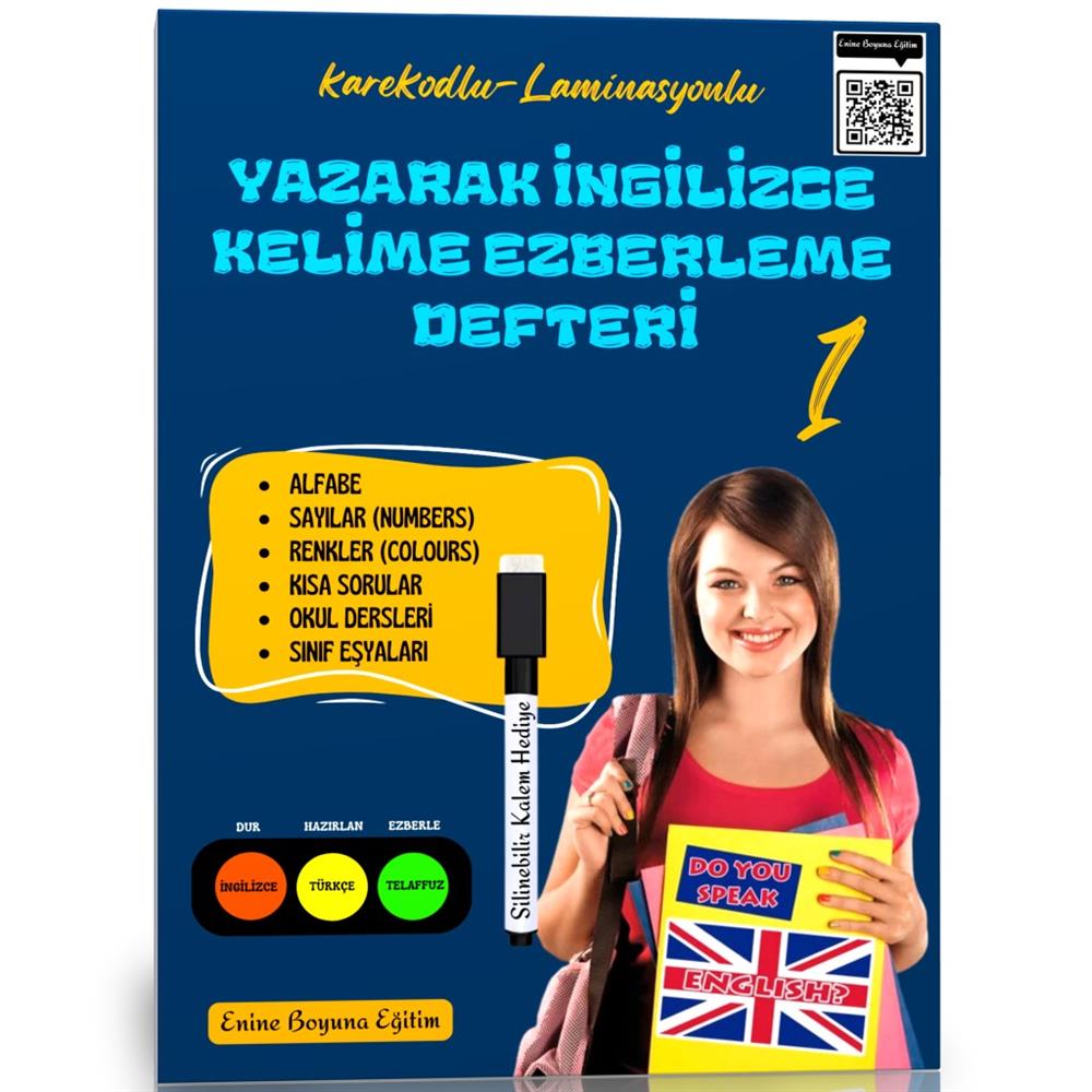 Yazarak İngilizce Kelime Ezberleme Defteri-1