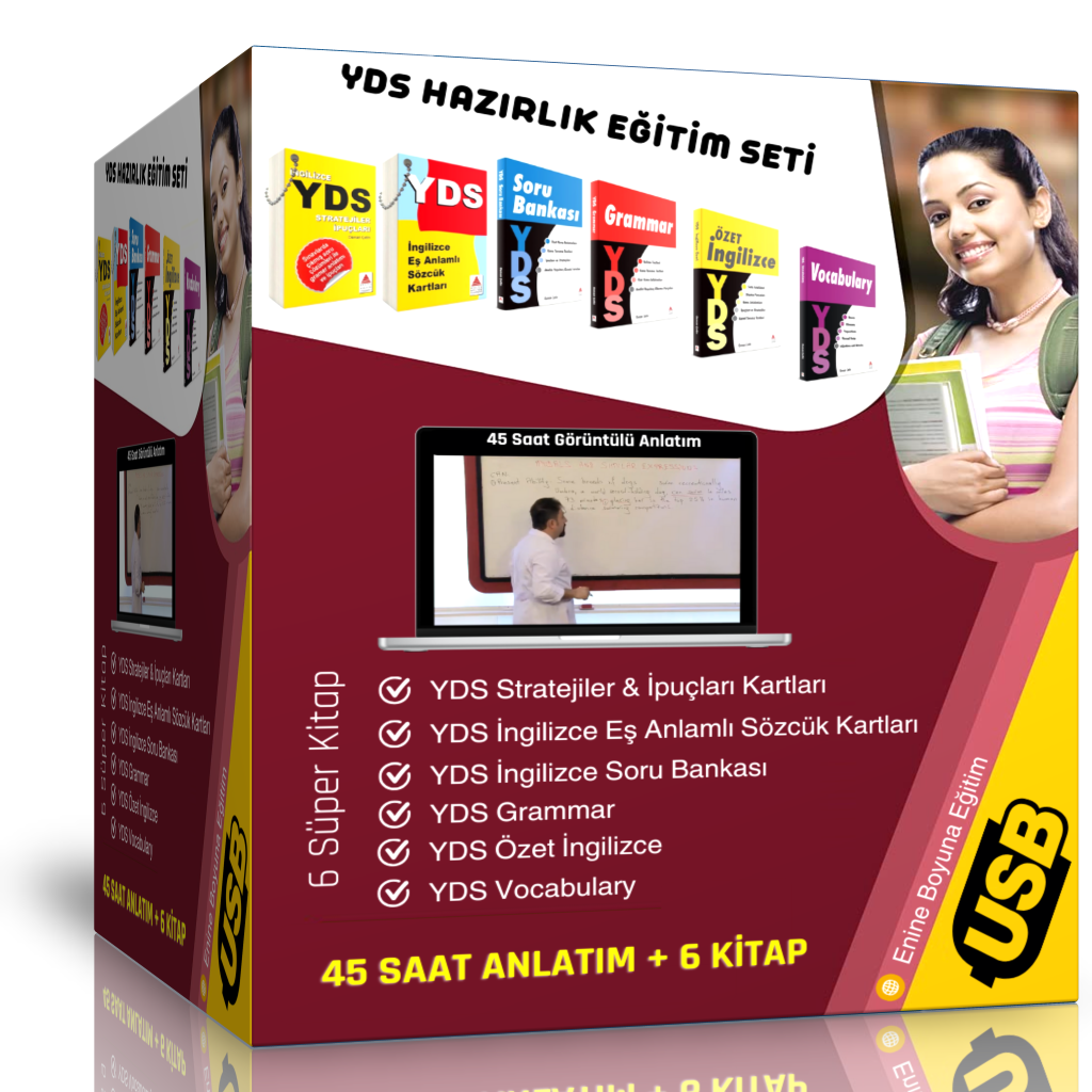 YDS Hazırlık Eğitim Seti (11 Süper Kitap + 45 Saat Anlatım)