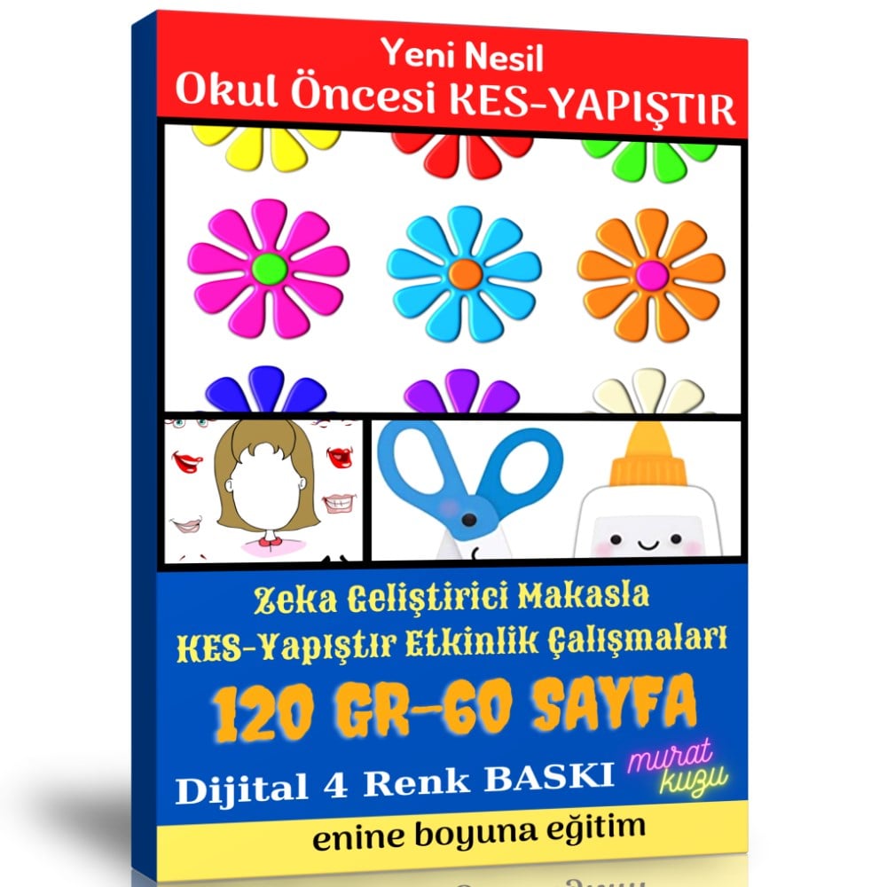 Yeni Nesil Okul Öncesi KES YAPIŞTIR Etkinlik Kitabı