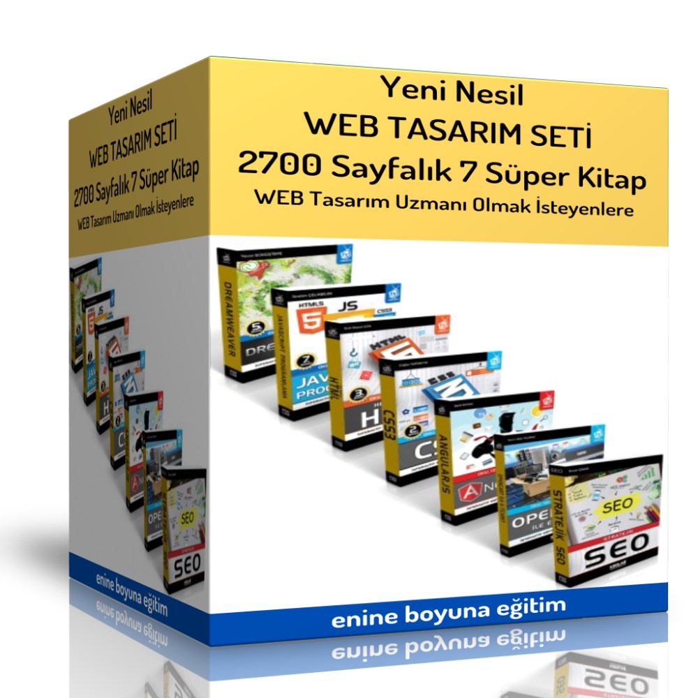 Yeni Nesil WEB Tasarım Uzmanlık Eğitim Seti (7 Kitap)