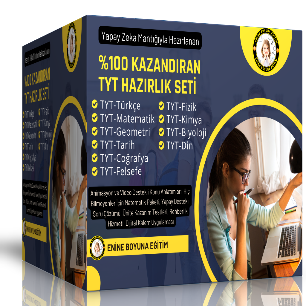 Yüzde Yüz Kazandıran TYT Hazırlık Seti (Yapay Zeka İle Hazırlanmıştır)