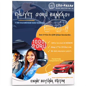 🚗 EHLİYET SORU BANKASI (ÇÖZ–KAZAN) | 1000 SORU