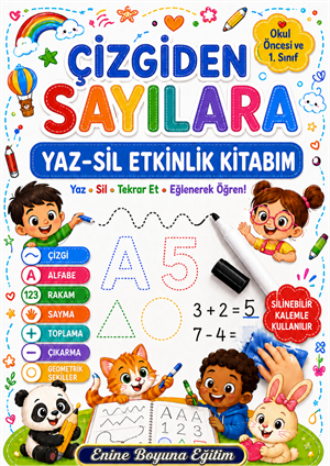 ÇİZGİDEN SAYILARA – YAZ-SİL ETKİNLİK KİTABIM