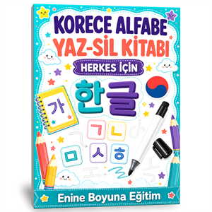Korece Alfabe YAZ-SİL Kitabı (Herkes İçin)