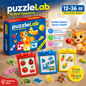 PuzzleLab – İlk Renk Eşleştirme Oyunu (12-36 Ay)