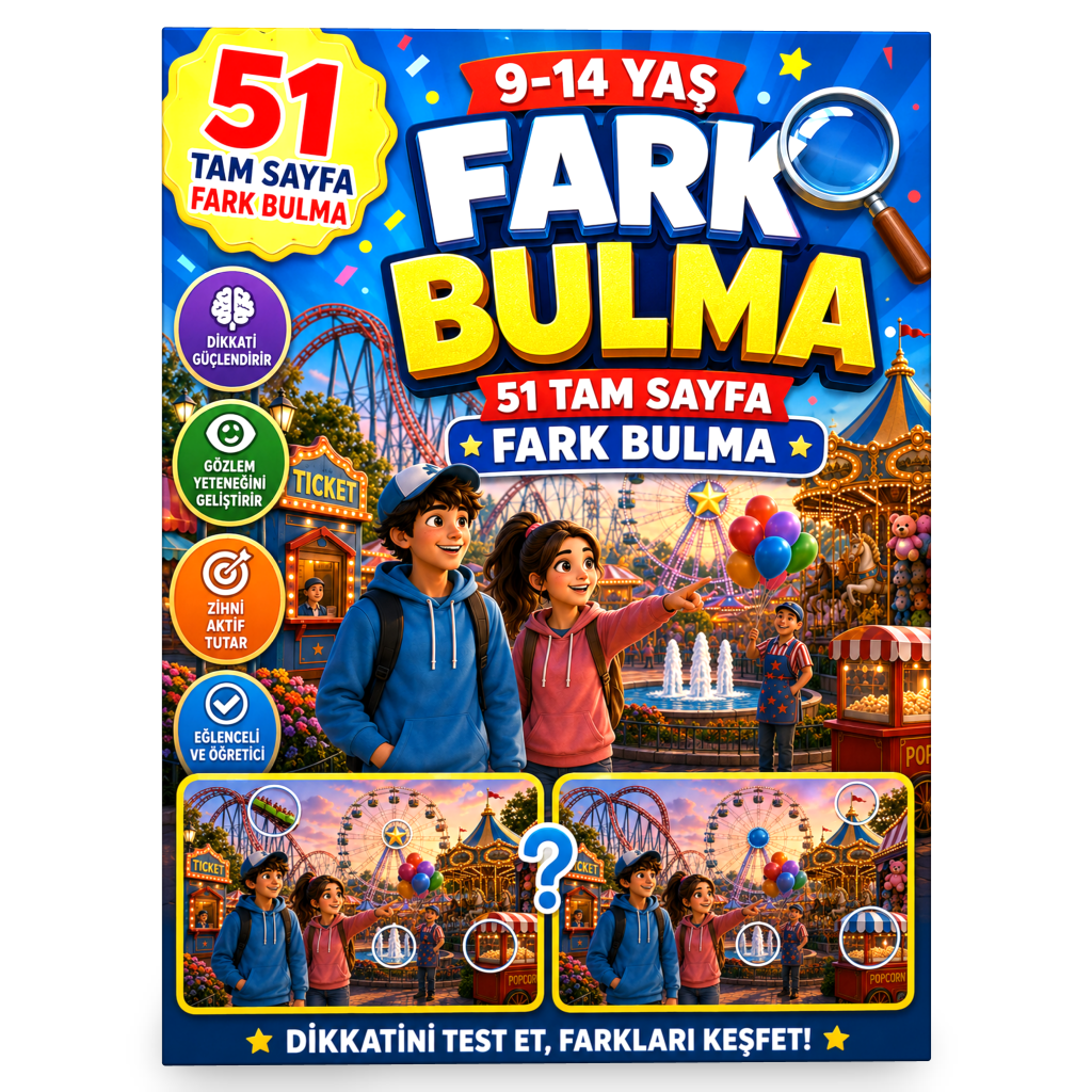 🔍 9–14 YAŞ FARK BULMA FASİKÜLÜ