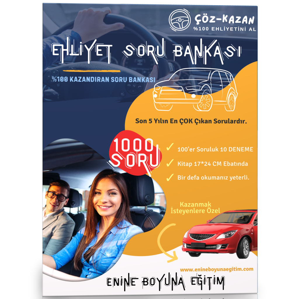 🚗 EHLİYET SORU BANKASI (ÇÖZ–KAZAN) | 1000 SORU