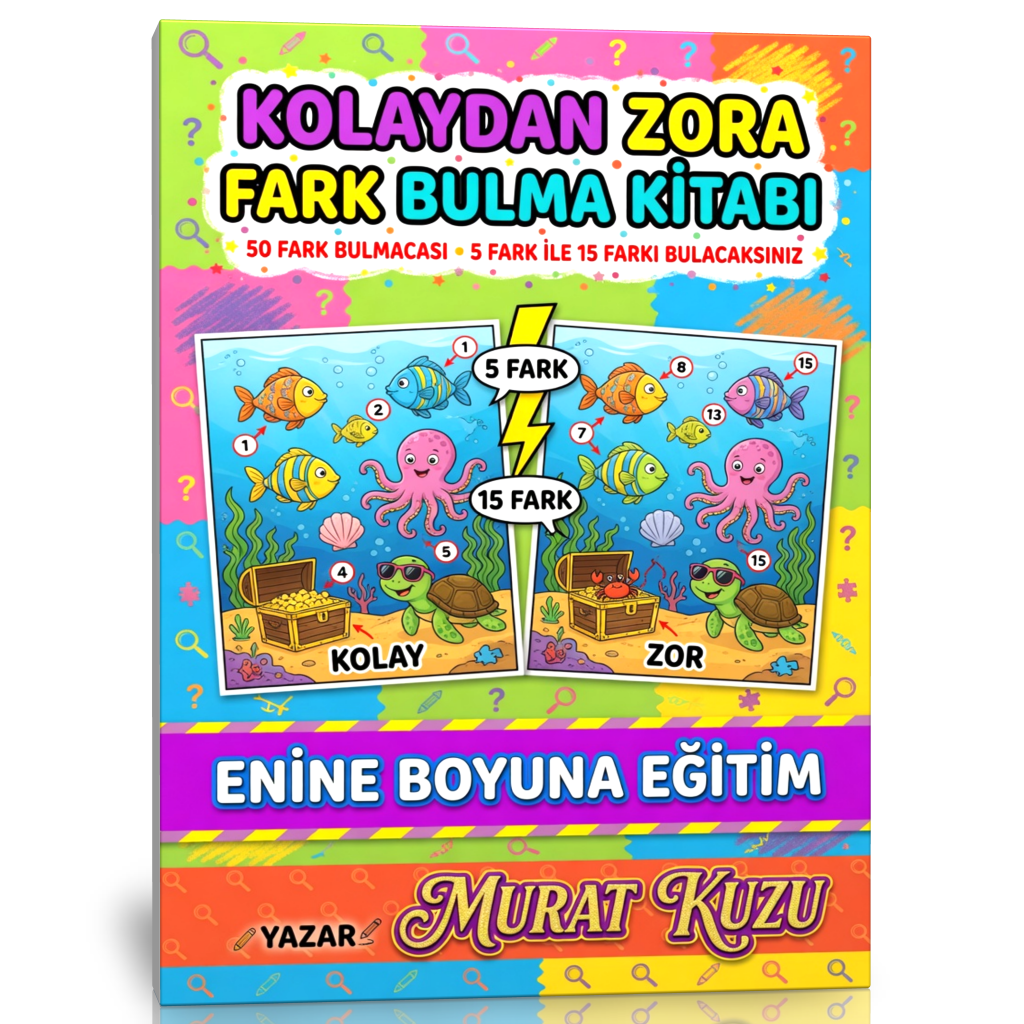  Kolaydan Zora Fark Bulma Kitabı – Zekâyı Geliştiren Eğlence