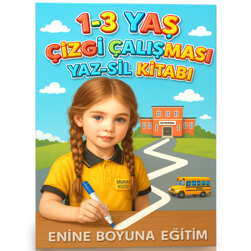 1-3 YAŞ Çizgi Çalışması YAZ-SİL Kitabı