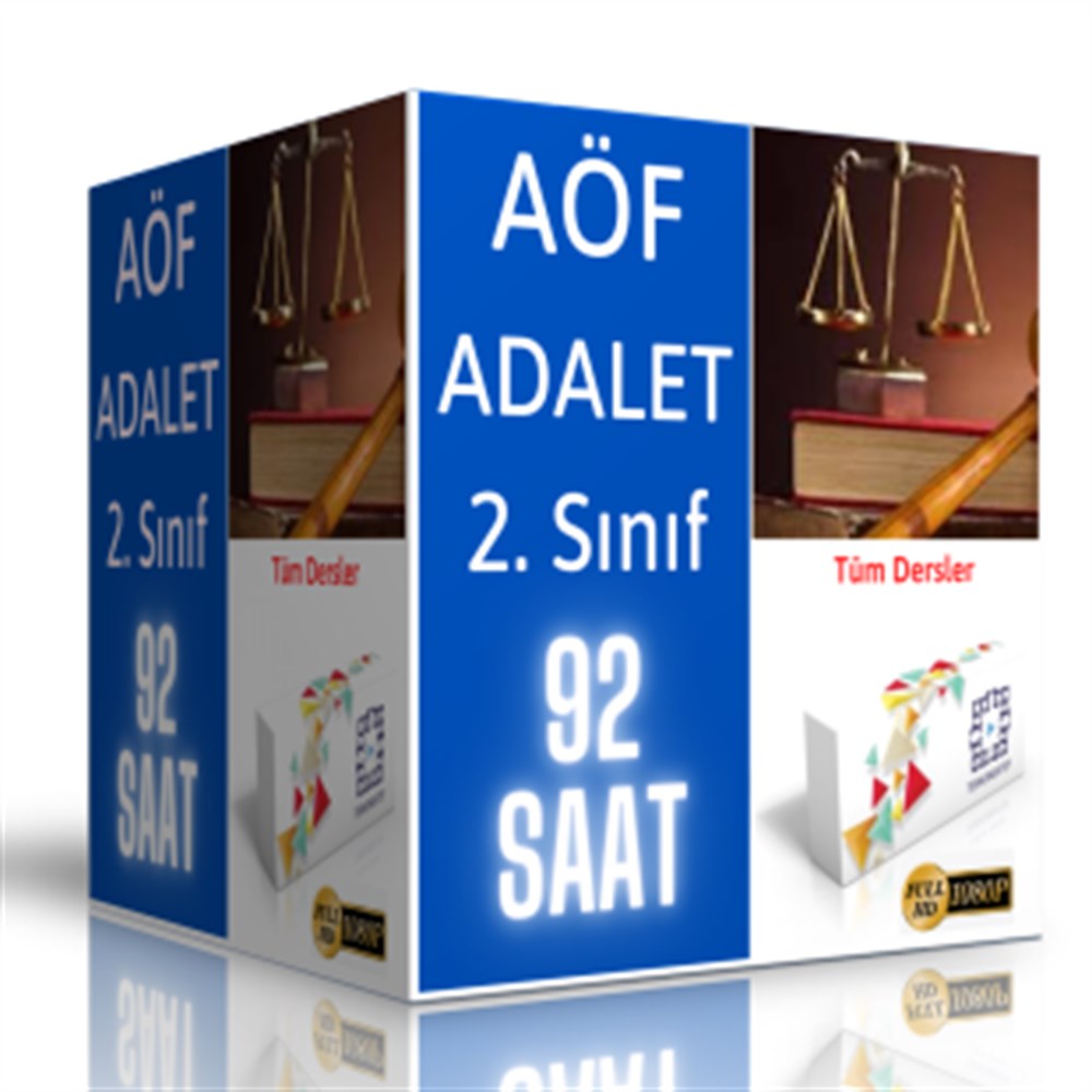 2023 AÖF Adalet Önlisans 2. Sınıf Görüntülü Eğitim Seti