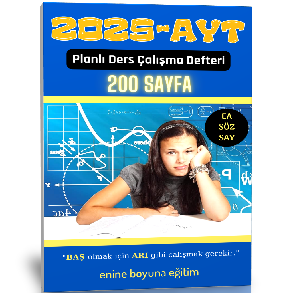 2024-AYT Planlı Ders Çalışma Defteri (200 Sayfa)