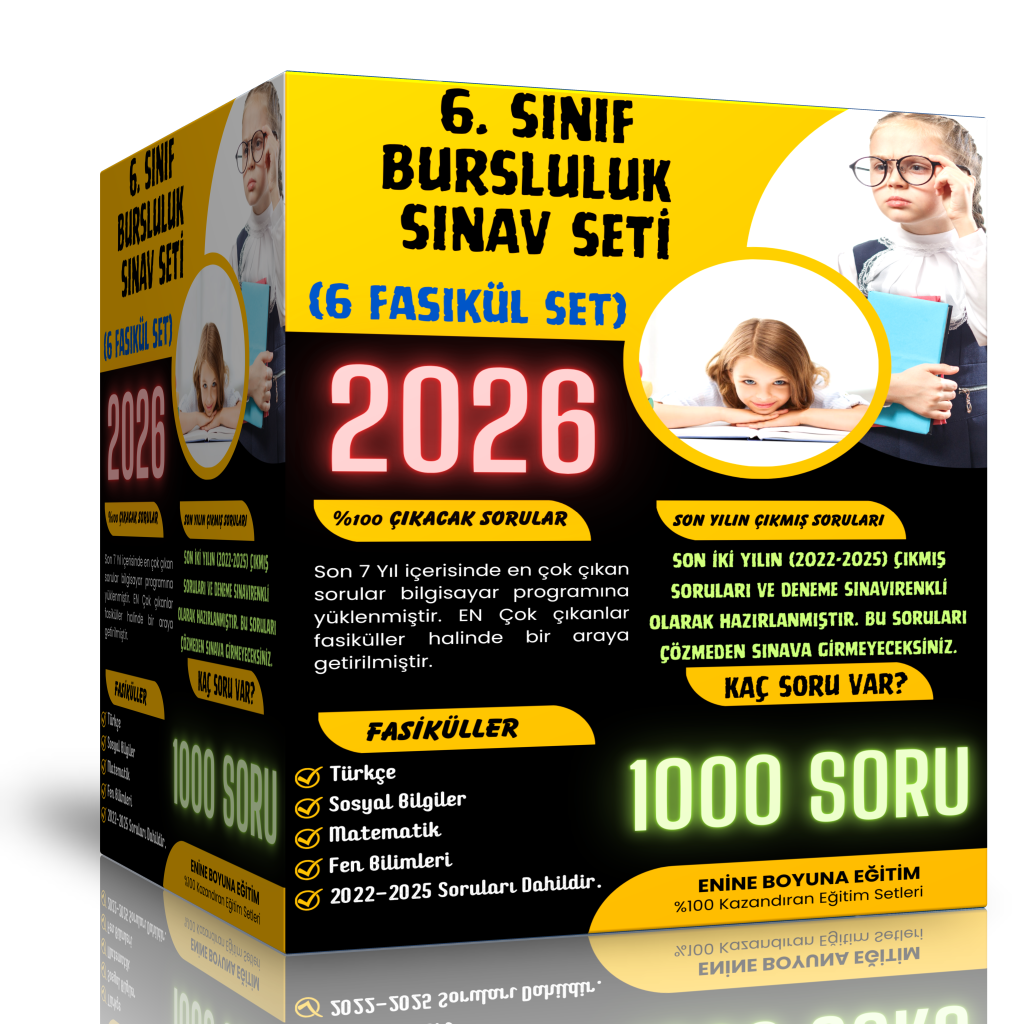 2025 6. Sınıf Bursluluk Sınav Seti (6 Fasikül Kitap)