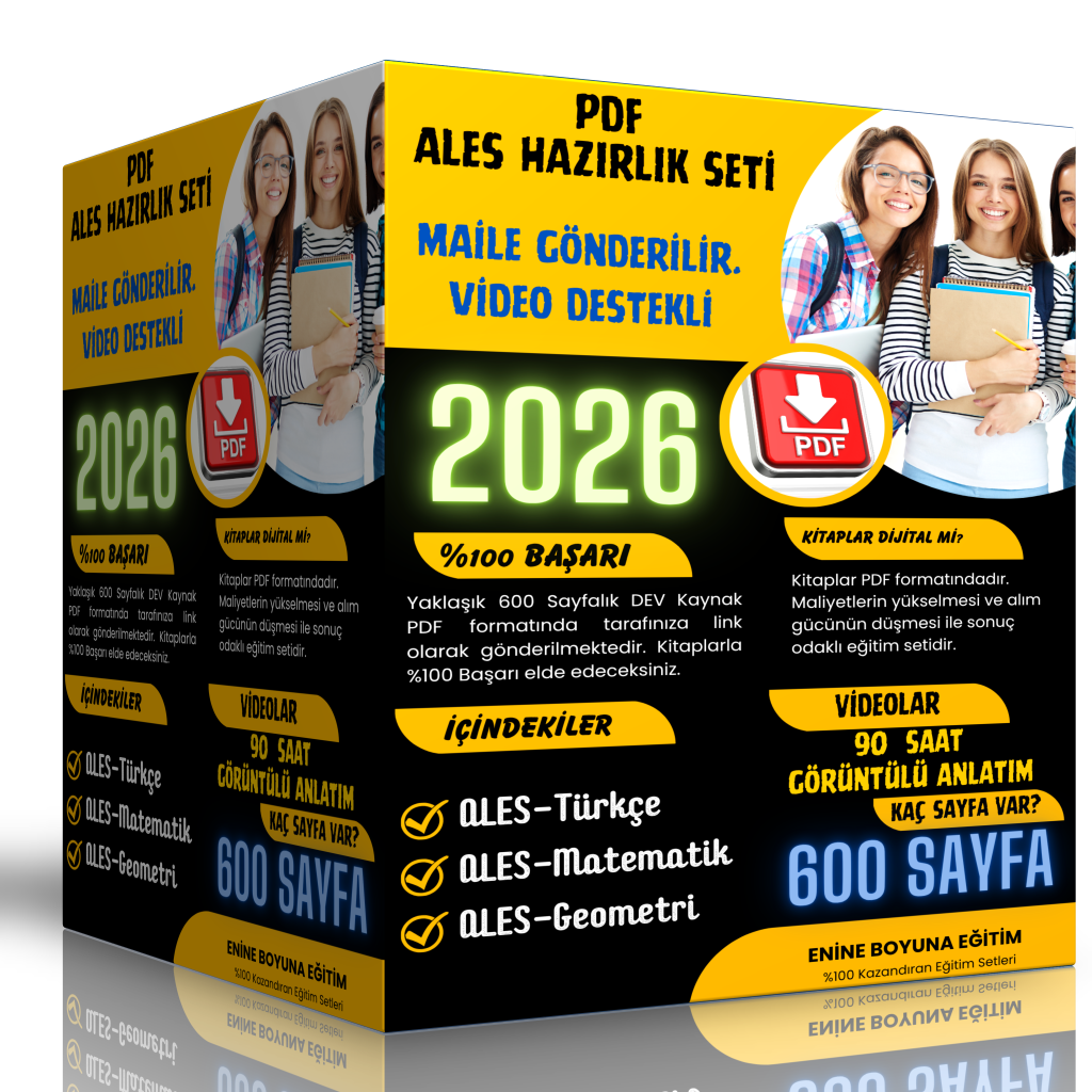 2025 ALES Hazırlık Seti (Video Destekli PDF Ders Notları)