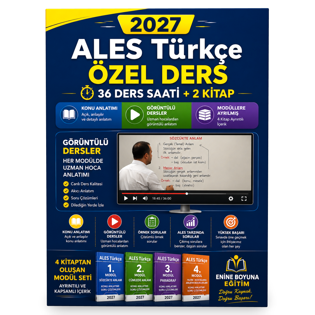 2025 ALES Türkçe Hazırlık Seti