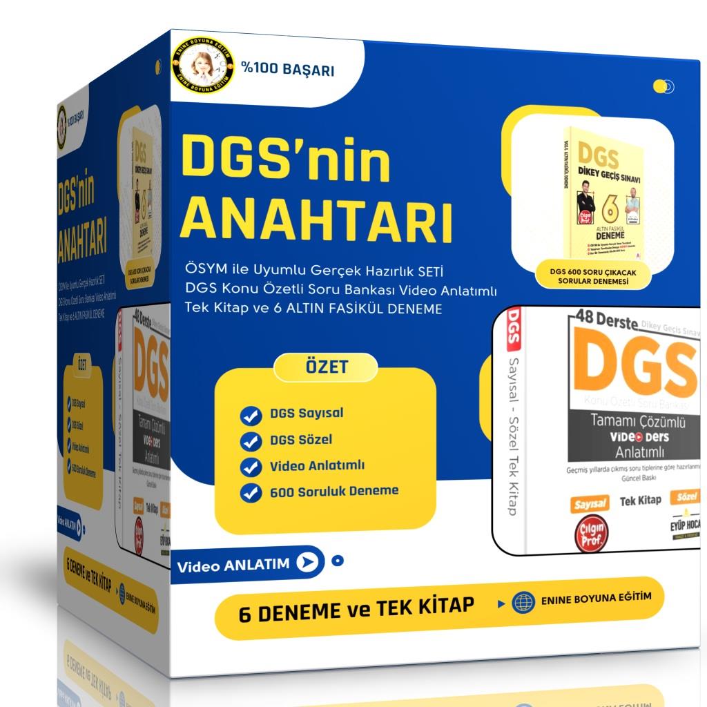 2025 DGS'nin ANAHTARI Hazırlık Seti (TEK Kitap ve Denemeler)