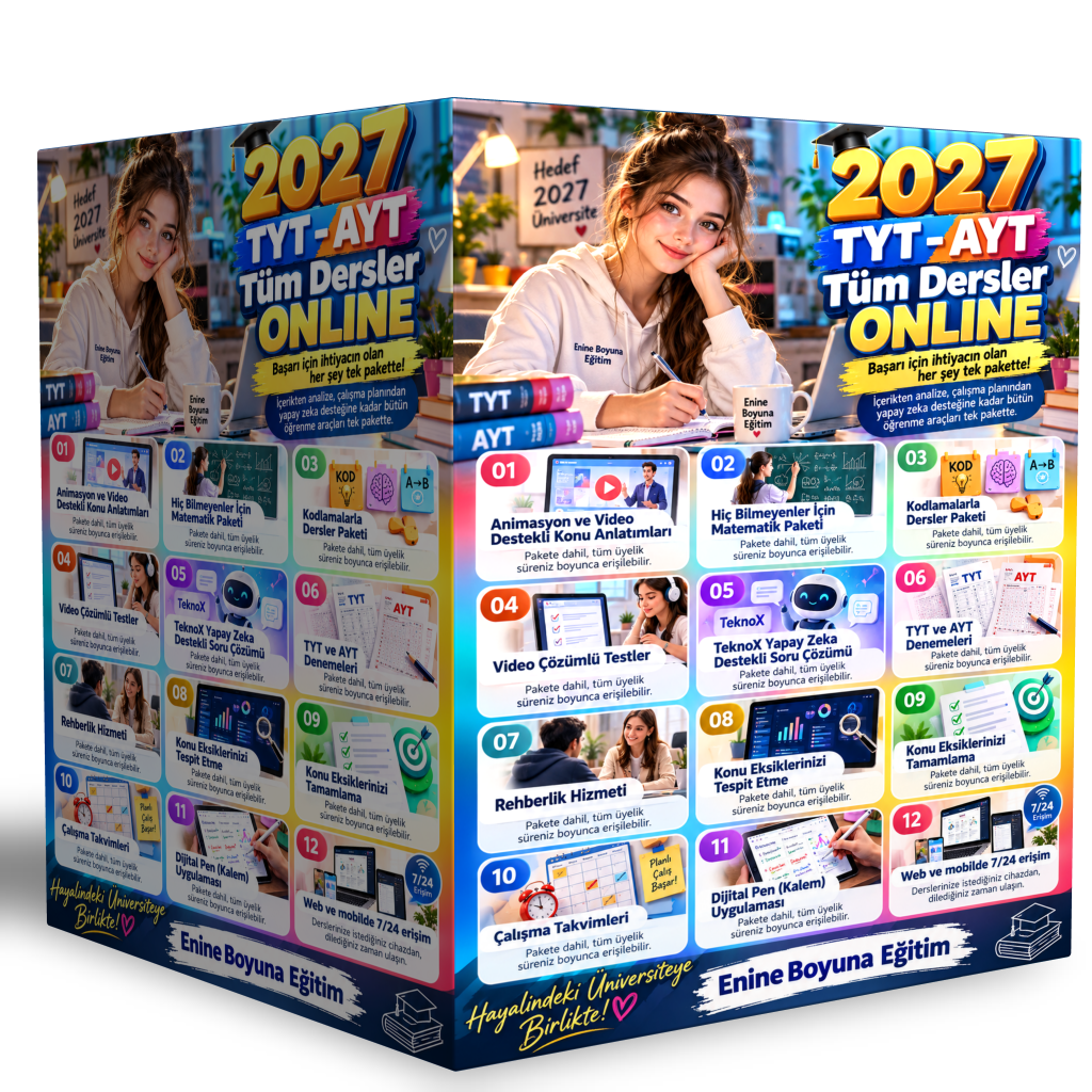 2027 TYT–AYT TÜM DERSLER ONLINE EĞİTİM SETİ