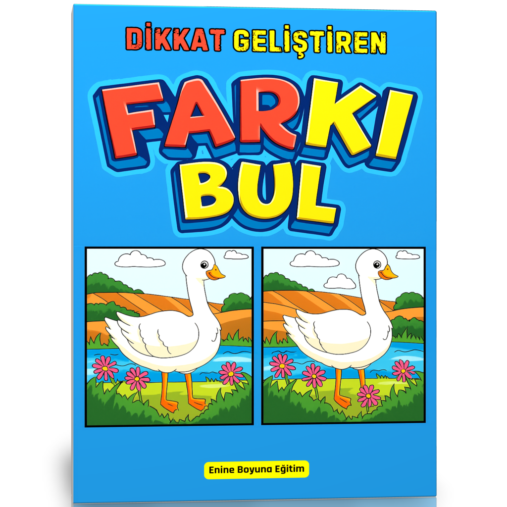 3-10 Yaş Dikkat Geliştiren Farkı Bul Kitabı (Tam Sayfa)